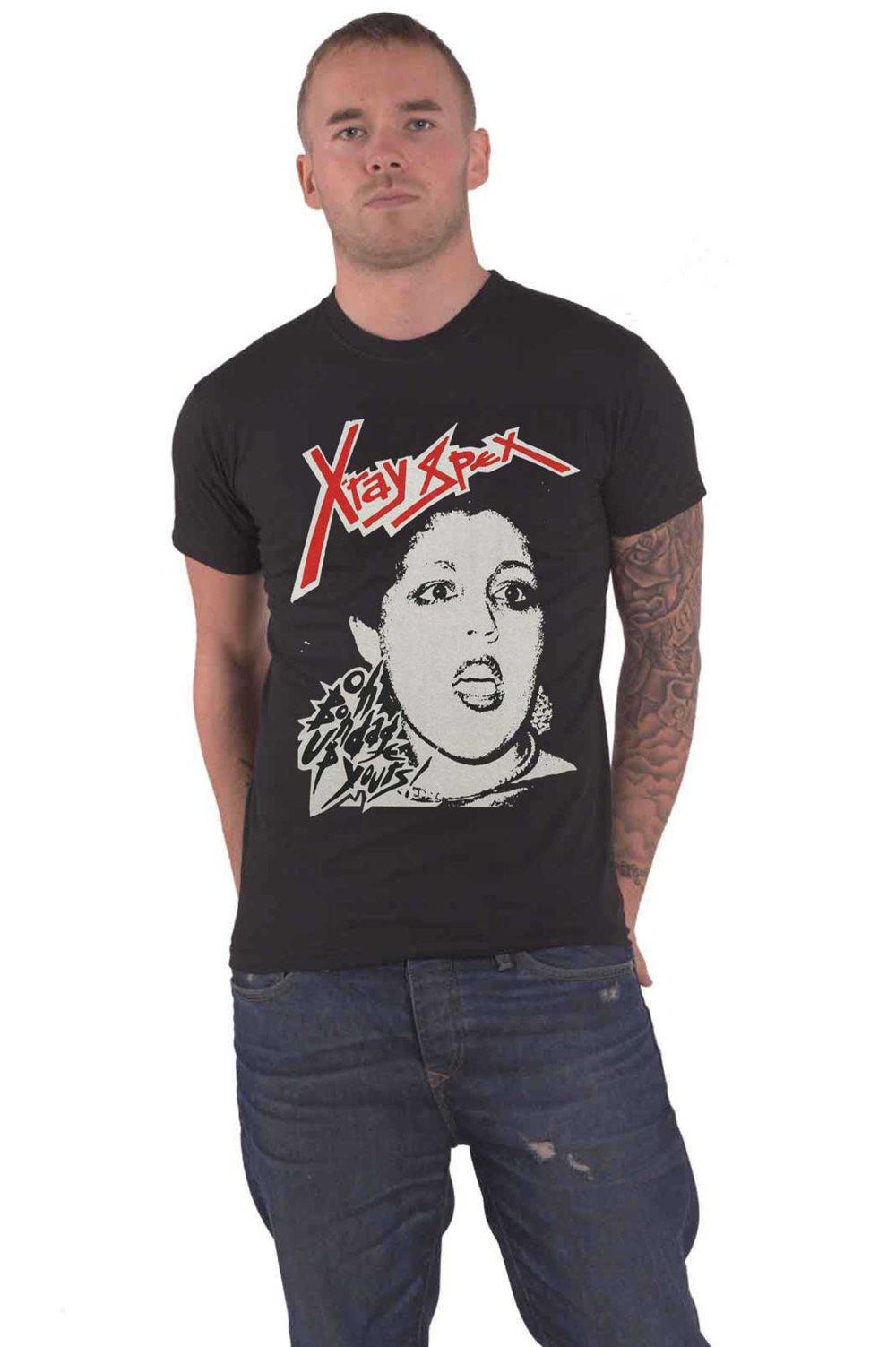 X-Ray Spex T Shirt Oh Bondage Band Logo Official Mens Black