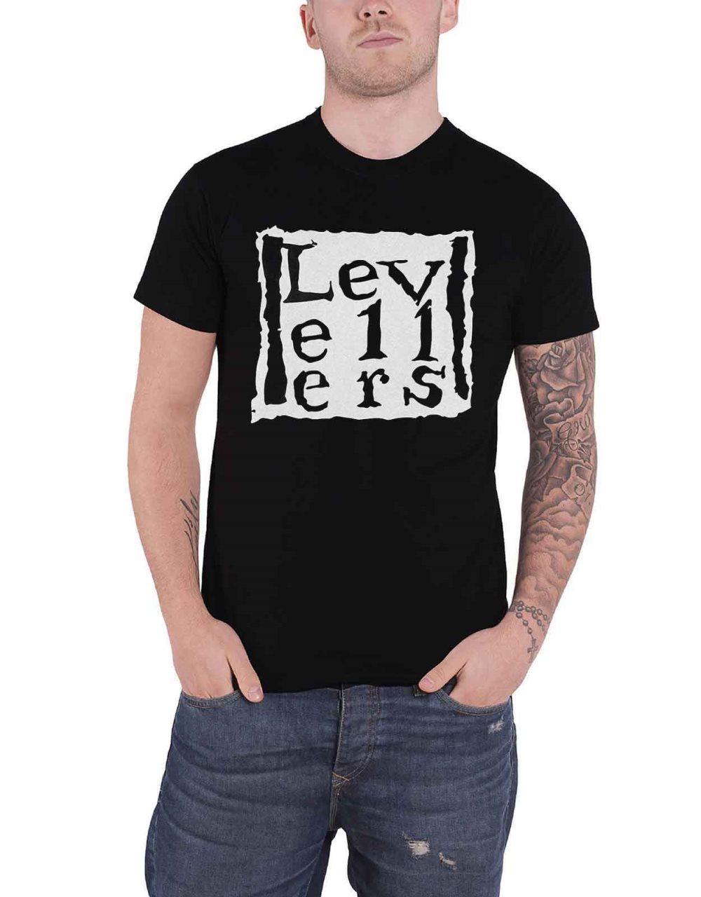 Levellers T Shirt Classic Band Logo Official Mens Black