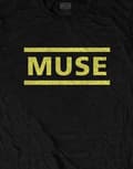 Miniatyrbild 3 av 4: Muse T Shirt Yellow Band Logo Official Mens Black