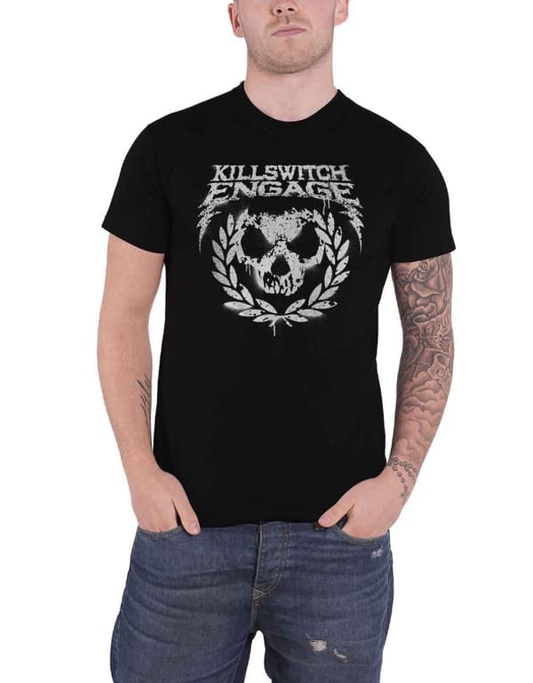 Killswitch Engage T Shirt Skull Spraypaint Band Logo Official Mens Black