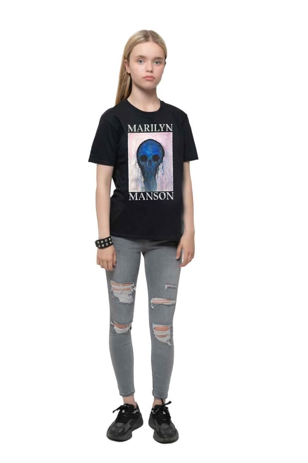 Marilyn Manson Kids T Shirt Halloween Painted Hollywood Official Ages 5-14 yrs