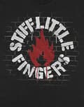 Miniatyrbild 3 av 4: Stiff Little Fingers T Shirt Wall Band Logo Official Mens Black
