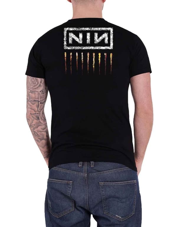 Nine Inch Nails T Shirt Downward Spiral Band Logo Official Mens Black