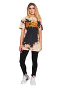Miniatyrbild 4 av 4: AC/DC T Shirt Classic Band Logo Official Unisex Dip Dye Tan and Black
