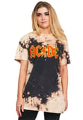 Miniatyrbild 1 av 4: AC/DC T Shirt Classic Band Logo Official Unisex Dip Dye Tan and Black