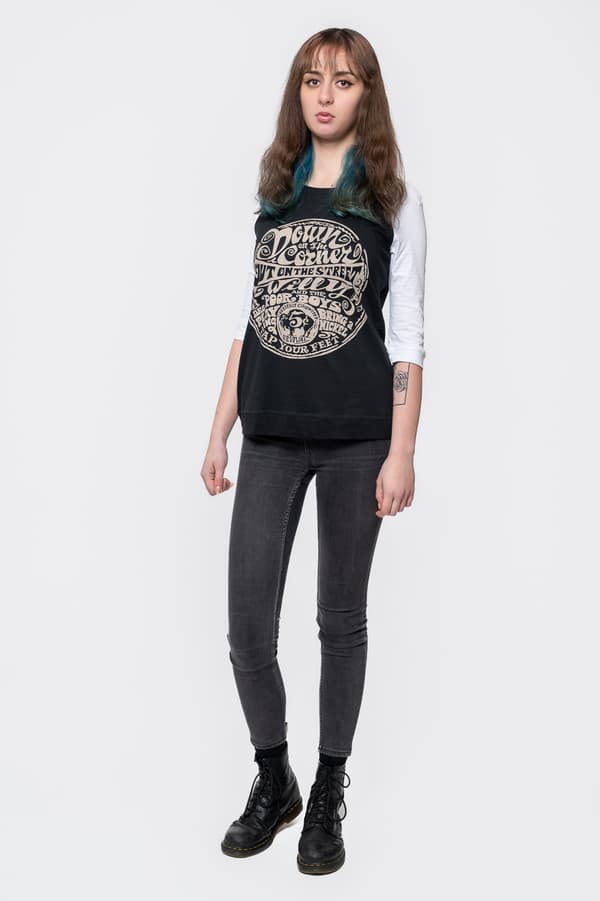 Creedence Clearwater Revival T Shirt Down On The Corner Official Raglan Womens