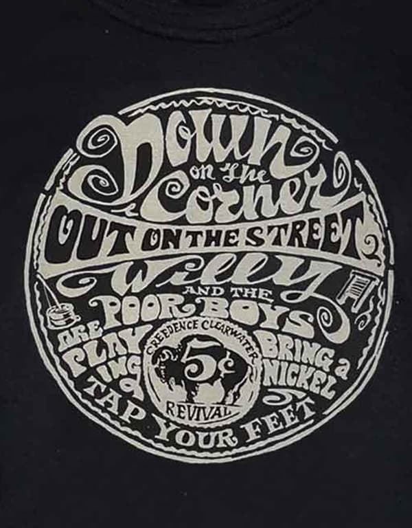 Creedence Clearwater Revival T Shirt Down On The Corner Official Raglan Womens