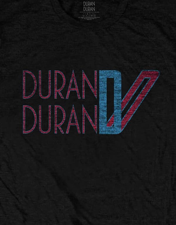 Duran Duran T Shirt Double D retro Logo Official Mens Black