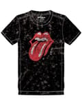 Miniatyrbild 1 av 4: The Rolling Stones T Shirt Classic Tongue Logo Official Mens Black Snow Wash XL