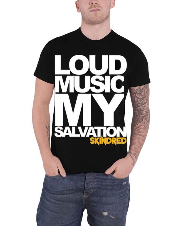 Skindred T Shirt Loud Music Band Logo Official Mens Black Black L