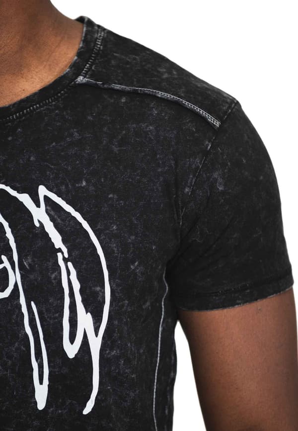 John Lennon T Shirt Self Portrait Logo Official Mens Black Snow Wash