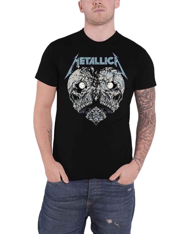 Metallica T Shirt Heart Broken Band Logo Official Mens Black