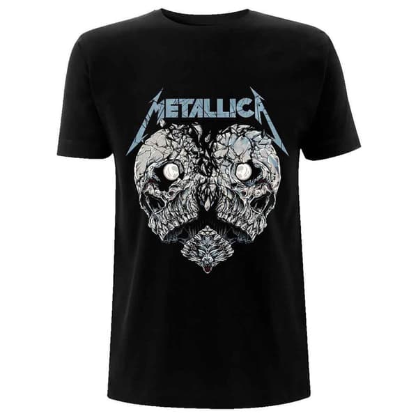 Metallica T Shirt Heart Broken Band Logo Official Mens Black