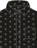 Miniatyrbild 2 av 4: Queen Shirt Casual Classic Crest Band Logo All Over Print Official Mens Black
