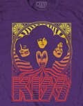 Miniatyrbild 3 av 4: Kiss T Shirt Gradient Group Band Logo Official Mens Purple