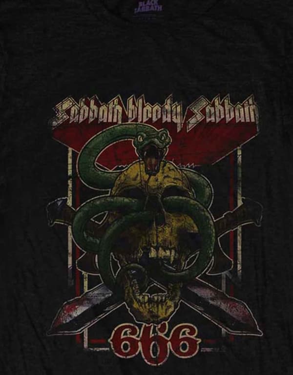 Black Sabbath T Shirt Bloody Sabbath 666 Official Womens Skinny Fit Black