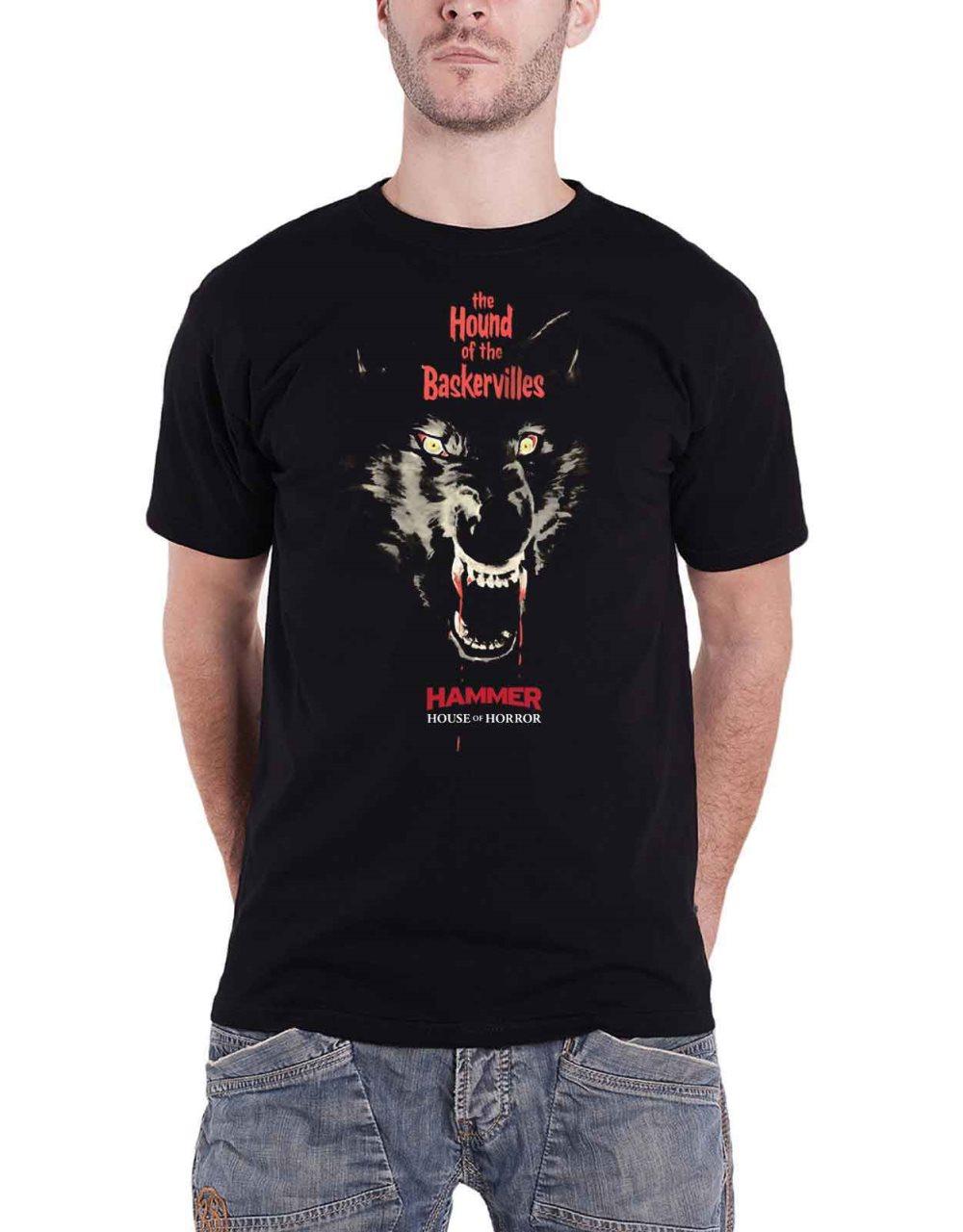 Hammer Horror T Shirt Hound Of The Baskervilles Official Mens Black