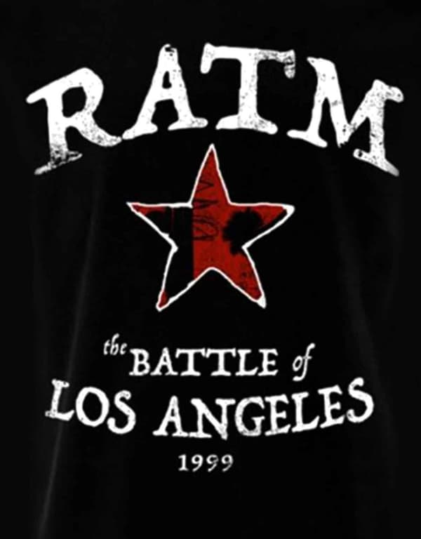 Rage Against The Machine T Shirt Battle Star Band Logo Official Mens Black