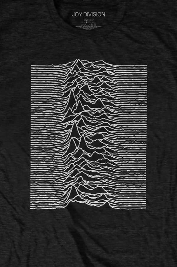 Joy Division T Shirt Unknown Pleasures Album Back Print Official Unisex Black
