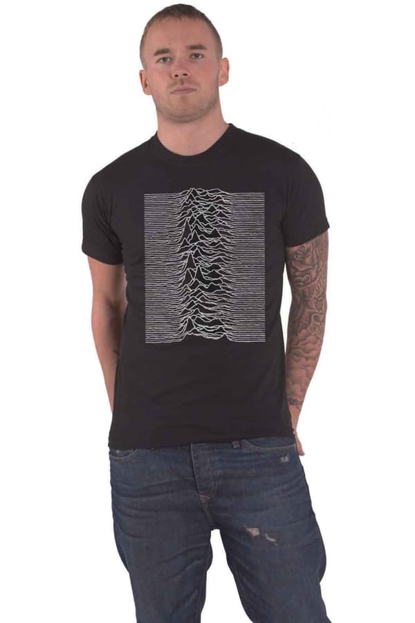 Joy Division T Shirt Unknown Pleasures Album Back Print Official Unisex Black