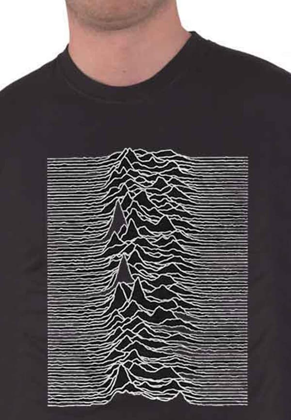 Joy Division T Shirt Unknown Pleasures Album Back Print Official Unisex Black