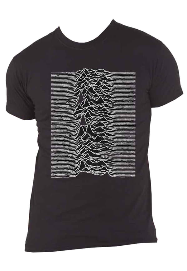 Joy Division T Shirt Unknown Pleasures Album Back Print Official Unisex Black