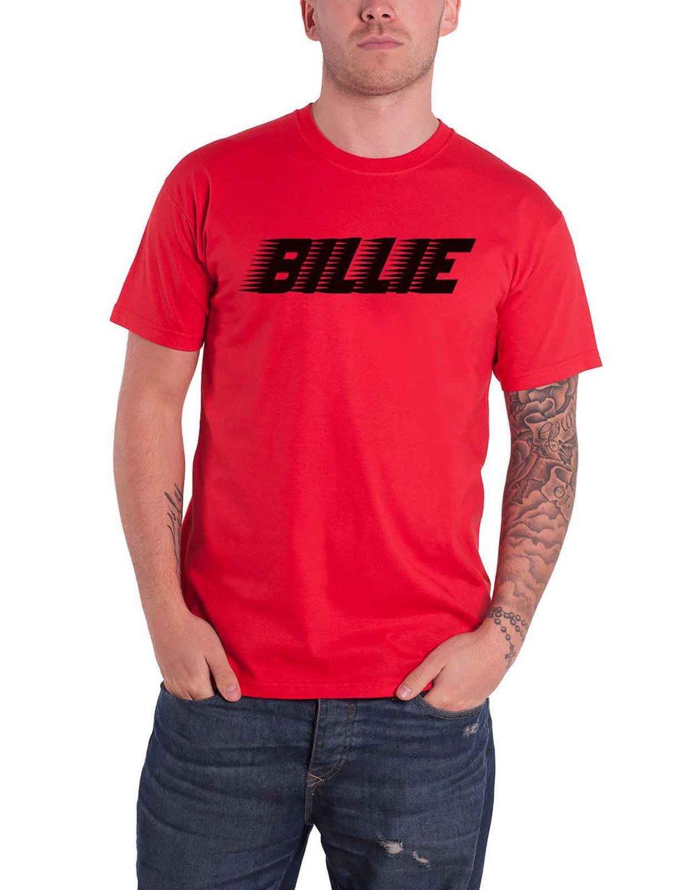 Billie Eilish T Shirt Racer Logo and Blohsh logo Official Mens Red L
