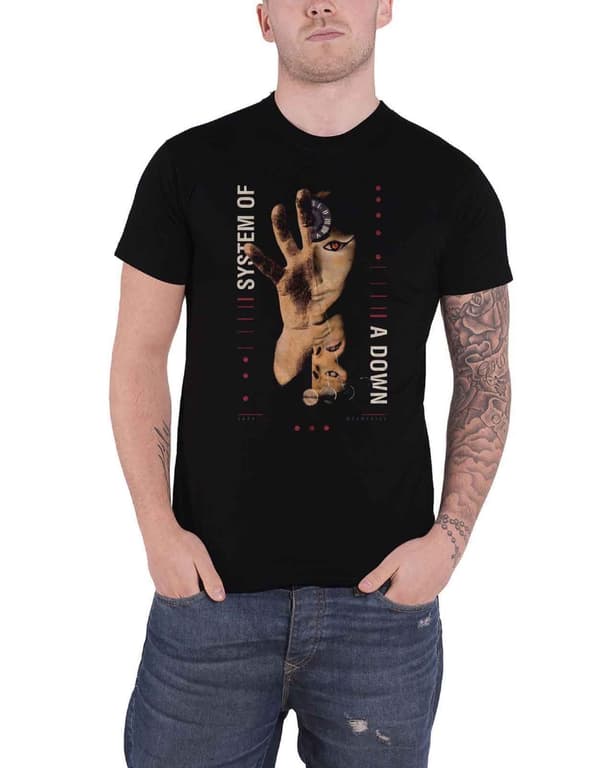 System Of A Down T Shirt Pharoah Band Logo Official Mens Black