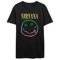 Miniatyrbild 3 av 4: Nirvana T Shirt Sorbet Ray Smile Band Logo Official Mens Black