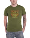 Miniatyrbild 1 av 4: Kiss T Shirt Loud and Proud Band Logo Official Mens Military Green