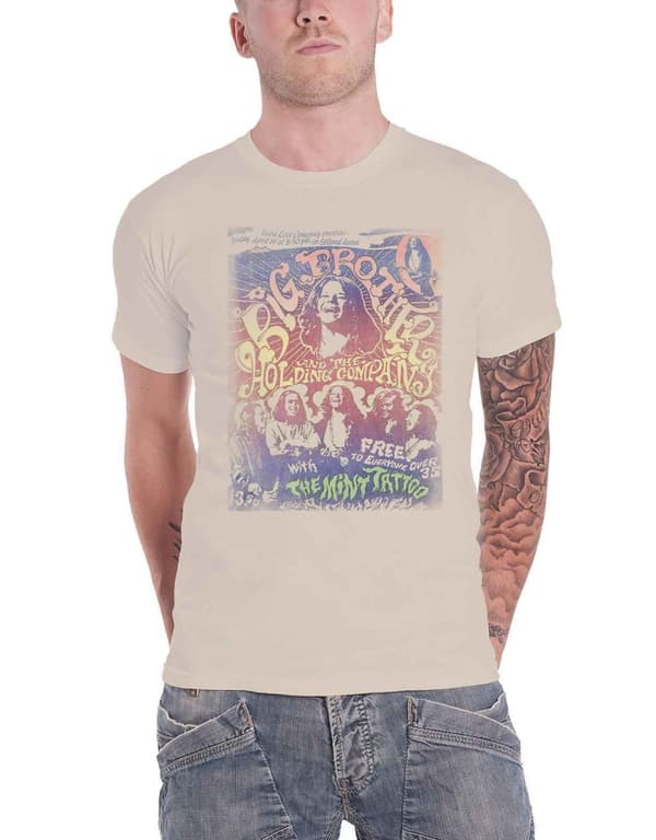 Big Brother & The Holding Company T Shirt Selland Arena Official Mens Natural