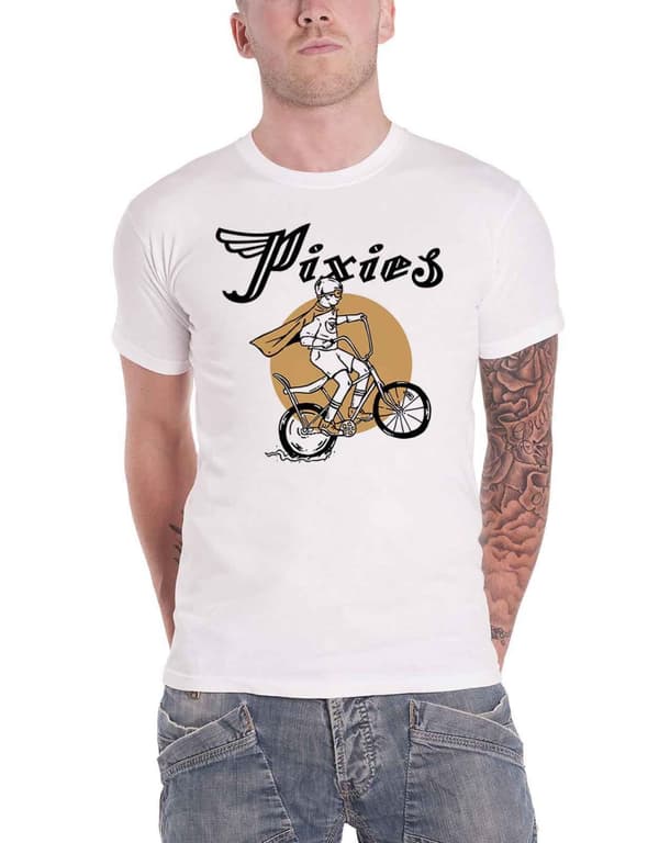 Pixies T Shirt Tony Band Logo Official Mens White