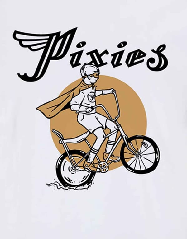 Pixies T Shirt Tony Band Logo Official Mens White