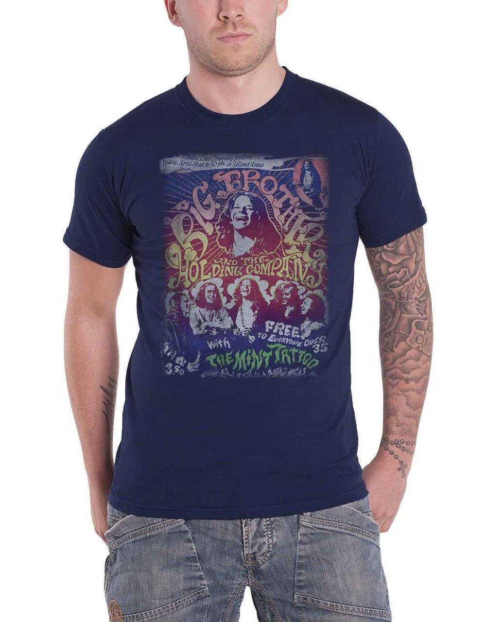 Big Brother & The Holding Company T Shirt Selland Arena Official Mens Navy Blue