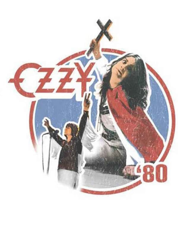 Ozzy Osbourne T Shirt Blizzard of Ozz 80s Logo Official Mens White