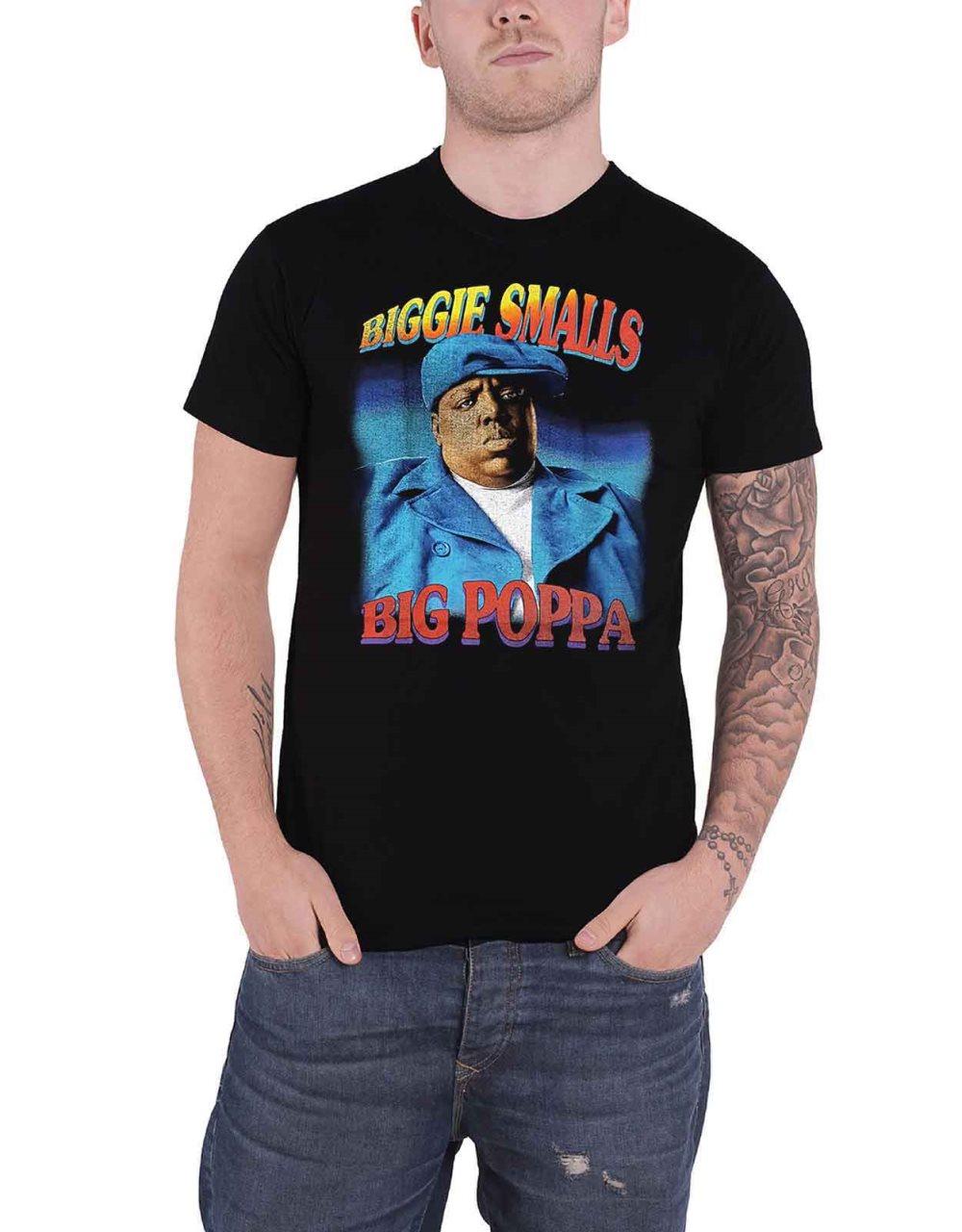 Biggie Smalls T Shirt Poppa Logo Official Mens Black
