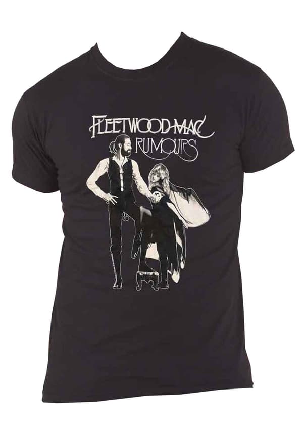 Fleetwood Mac T Shirt Rumours Album Band Logo Official Mens Black