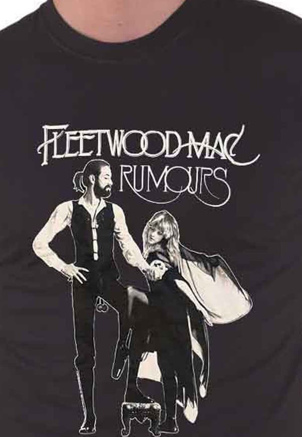 Fleetwood Mac T Shirt Rumours Album Band Logo Official Mens Black
