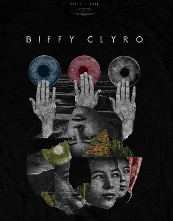 Biffy Clyro T Shirt Hands Band Logo Official Mens Black