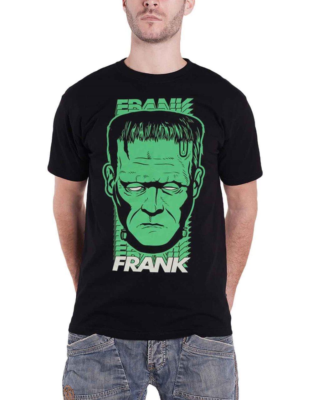 Frankenstein T Shirt Frank Frank Logo Official Mens Black