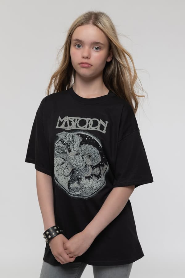 Mastodon Kids T Shirt Griffin Band Logo Official Black Ages 5-14 yrs