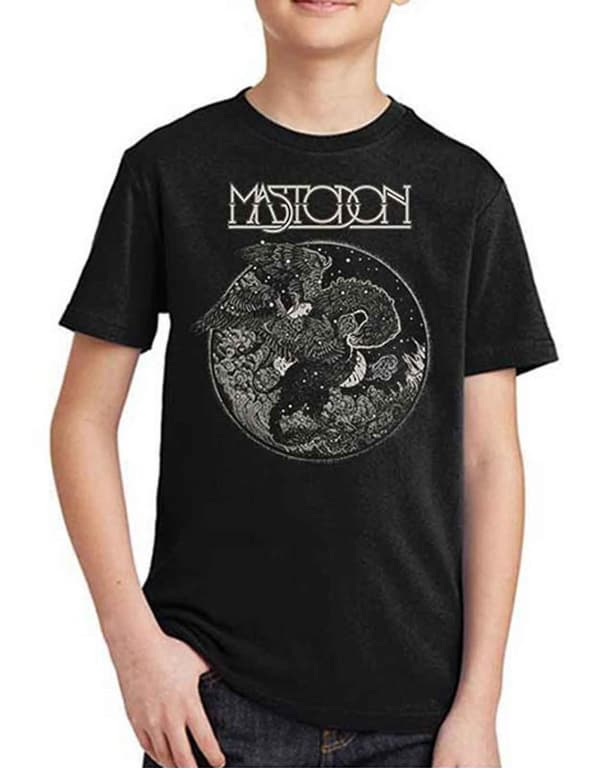 Mastodon Kids T Shirt Griffin Band Logo Official Black Ages 5-14 yrs