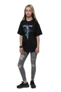 Miniatyrbild 2 av 4: Motley Crue Kids T Shirt Blue Dragon Band Logo Official Black Ages 5-14 yrs