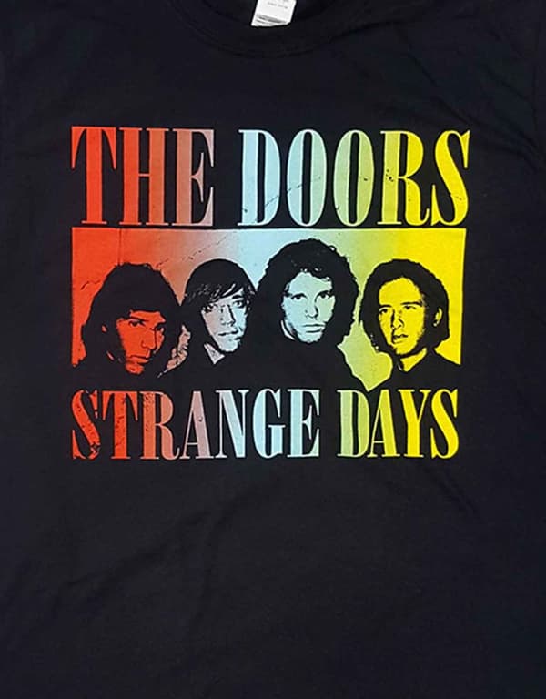 The Doors T Shirt Strange Days Band Logo Official Mens Black