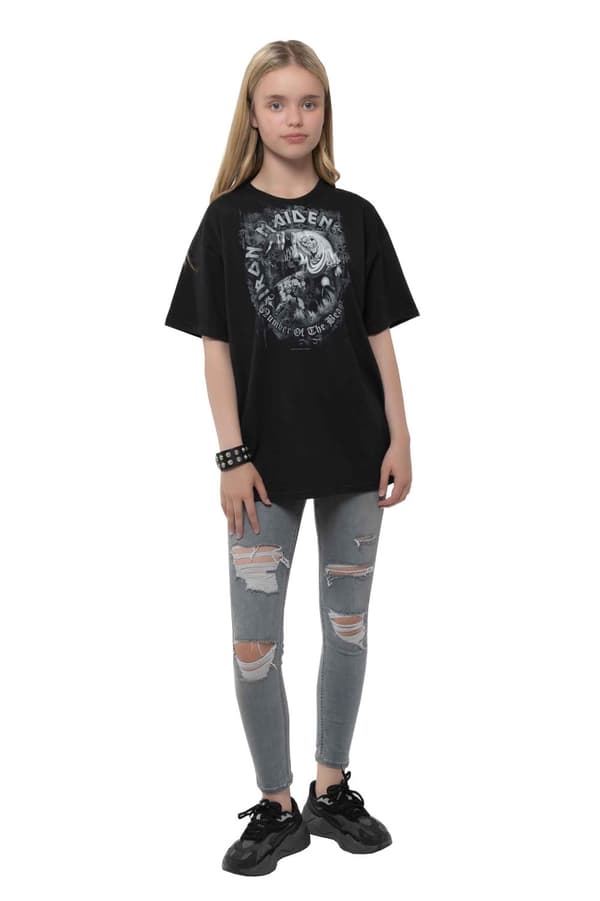 Iron Maiden Kids T Shirt Number of the Beast Official Black Ages 5-14 yrs