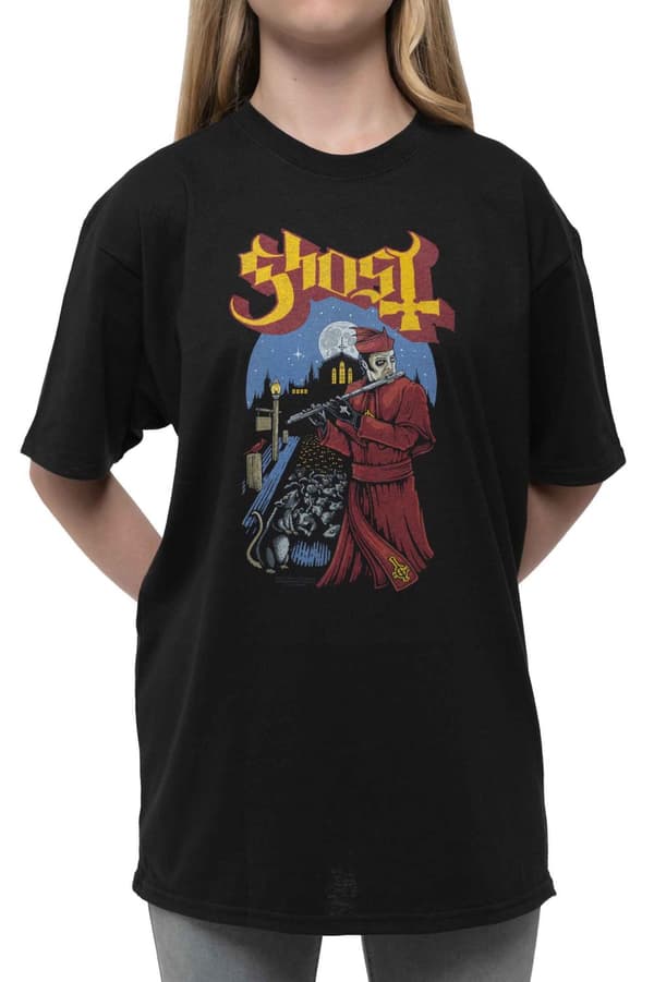 Ghost Kids T Shirt Advanced Pied Piper Band Logo Official Black Ages 5-14 yrs
