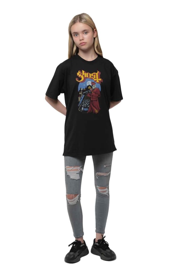 Ghost Kids T Shirt Advanced Pied Piper Band Logo Official Black Ages 5-14 yrs