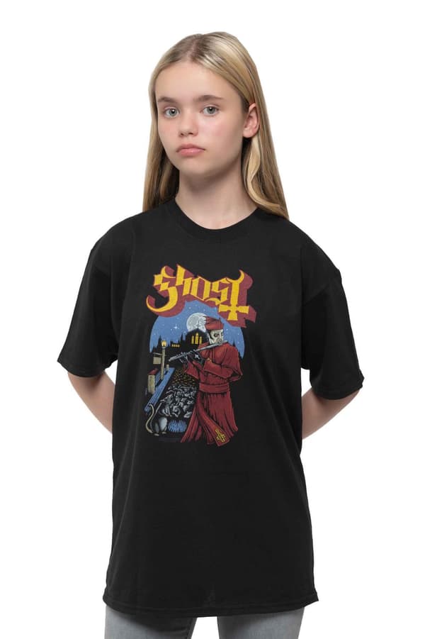 Ghost Kids T Shirt Advanced Pied Piper Band Logo Official Black Ages 5-14 yrs Black XX-Large (12/13 Yrs)