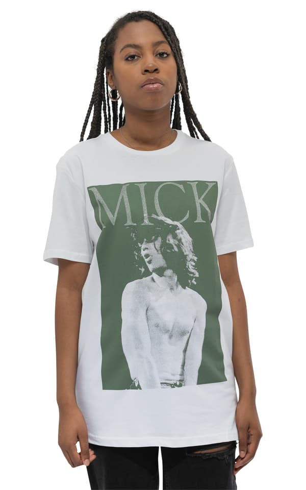The Rolling Stones T Shirt Retro Mick Jagger Live Official Unisex White
