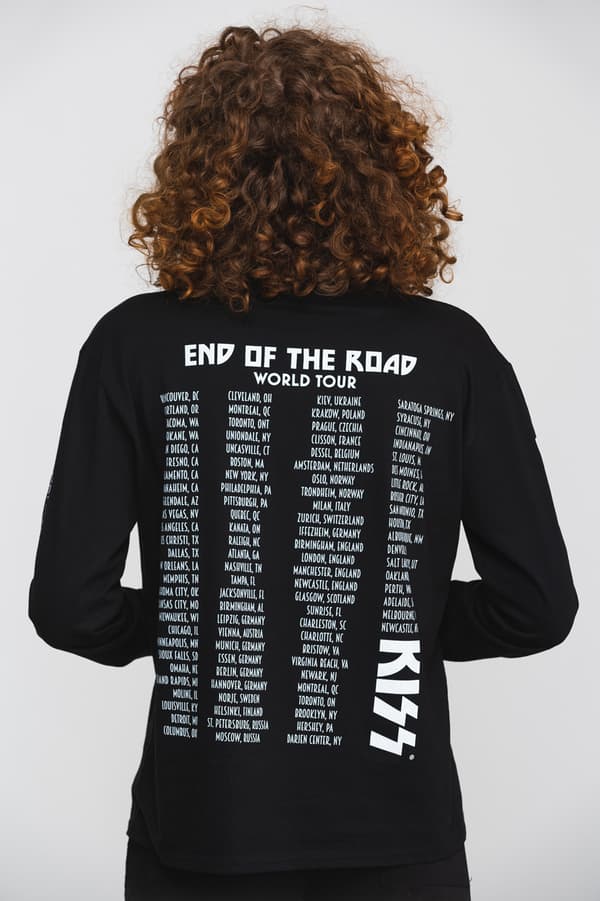 KISS T Shirt End Of The Road Tour Band Logo Official Unisex Black Long Sleeve